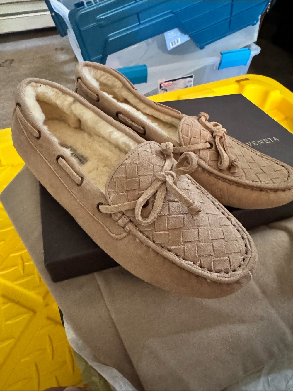 Bottega Veneta Suede Moccasin with Sherling Lining NWT - Picture 4 of 8